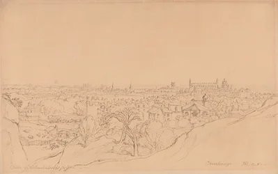 Studie für die Ansicht von Cambridge vom Castle Hill